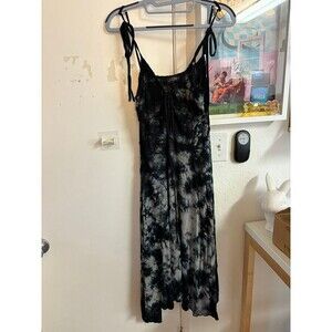 Widow Tie-Dye Lace-Up Midi / Slip Dress
